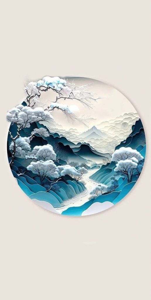 PT198- Tranh sóng biển trong vòng tròn