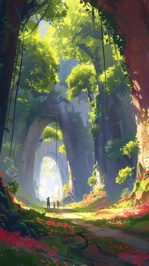 PT469- Tranh vòm cây trong rừng